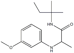 2-[(3-methoxyphenyl)amino]-N-(2-methylbutan-2-yl)propanamide 结构式