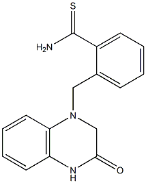 2-[(3-oxo-1,2,3,4-tetrahydroquinoxalin-1-yl)methyl]benzene-1-carbothioamide 结构式