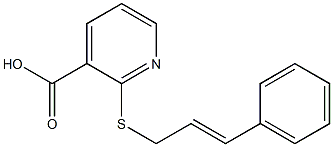 2-[(3-phenylprop-2-en-1-yl)sulfanyl]pyridine-3-carboxylic acid 结构式