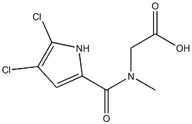 2-[(4,5-dichloro-1H-pyrrol-2-yl)-N-methylformamido]acetic acid 结构式
