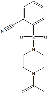 2-[(4-acetylpiperazin-1-yl)sulfonyl]benzonitrile 结构式