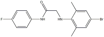 2-[(4-bromo-2,6-dimethylphenyl)amino]-N-(4-fluorophenyl)acetamide 结构式