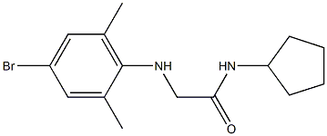 2-[(4-bromo-2,6-dimethylphenyl)amino]-N-cyclopentylacetamide 结构式