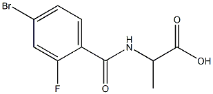 2-[(4-bromo-2-fluorobenzoyl)amino]propanoic acid 结构式