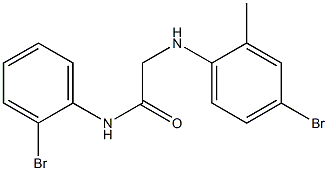 2-[(4-bromo-2-methylphenyl)amino]-N-(2-bromophenyl)acetamide 结构式
