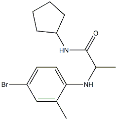 2-[(4-bromo-2-methylphenyl)amino]-N-cyclopentylpropanamide 结构式