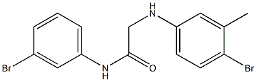 2-[(4-bromo-3-methylphenyl)amino]-N-(3-bromophenyl)acetamide 结构式