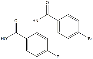 2-[(4-bromobenzoyl)amino]-4-fluorobenzoic acid 结构式