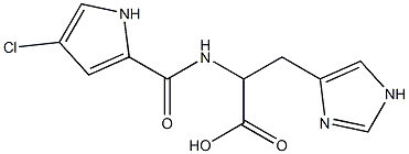 2-[(4-chloro-1H-pyrrol-2-yl)formamido]-3-(1H-imidazol-4-yl)propanoic acid 结构式