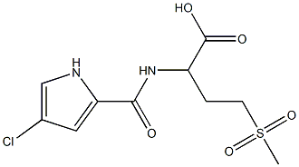 2-[(4-chloro-1H-pyrrol-2-yl)formamido]-4-methanesulfonylbutanoic acid 结构式