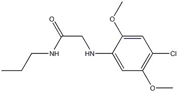 2-[(4-chloro-2,5-dimethoxyphenyl)amino]-N-propylacetamide 结构式