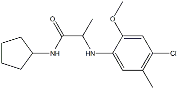 2-[(4-chloro-2-methoxy-5-methylphenyl)amino]-N-cyclopentylpropanamide 结构式