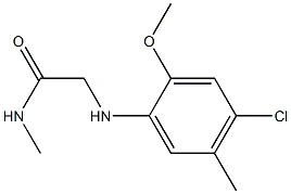 2-[(4-chloro-2-methoxy-5-methylphenyl)amino]-N-methylacetamide 结构式