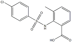 2-[(4-chlorobenzene)sulfonamido]-3-methylbenzoic acid 结构式
