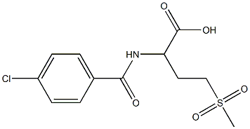 2-[(4-chlorophenyl)formamido]-4-methanesulfonylbutanoic acid 结构式