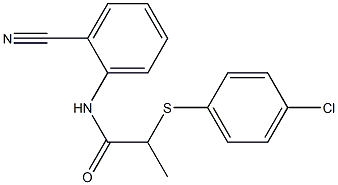 2-[(4-chlorophenyl)sulfanyl]-N-(2-cyanophenyl)propanamide 结构式