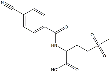 2-[(4-cyanophenyl)formamido]-4-methanesulfonylbutanoic acid 结构式