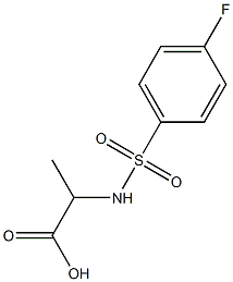 2-[(4-fluorobenzene)sulfonamido]propanoic acid 结构式