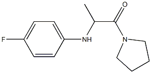 2-[(4-fluorophenyl)amino]-1-(pyrrolidin-1-yl)propan-1-one 结构式