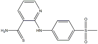 2-[(4-methanesulfonylphenyl)amino]pyridine-3-carbothioamide 结构式