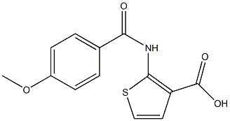 2-[(4-methoxybenzoyl)amino]thiophene-3-carboxylic acid 结构式