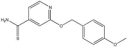 2-[(4-methoxyphenyl)methoxy]pyridine-4-carbothioamide 结构式