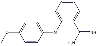 2-[(4-methoxyphenyl)sulfanyl]benzene-1-carboximidamide 结构式