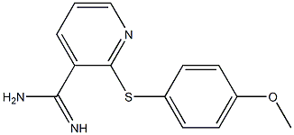 2-[(4-methoxyphenyl)sulfanyl]pyridine-3-carboximidamide 结构式