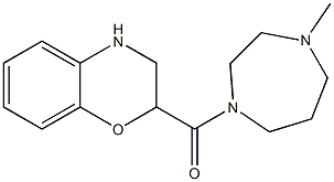 2-[(4-methyl-1,4-diazepan-1-yl)carbonyl]-3,4-dihydro-2H-1,4-benzoxazine 结构式