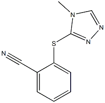 2-[(4-methyl-4H-1,2,4-triazol-3-yl)sulfanyl]benzonitrile 结构式