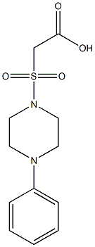 2-[(4-phenylpiperazine-1-)sulfonyl]acetic acid 结构式