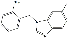 2-[(5,6-dimethyl-1H-1,3-benzodiazol-1-yl)methyl]aniline 结构式