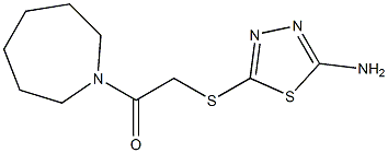 2-[(5-amino-1,3,4-thiadiazol-2-yl)sulfanyl]-1-(azepan-1-yl)ethan-1-one 结构式