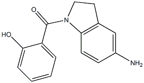 2-[(5-amino-2,3-dihydro-1H-indol-1-yl)carbonyl]phenol 结构式