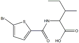 2-[(5-bromothiophen-2-yl)formamido]-3-methylpentanoic acid 结构式