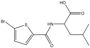 2-[(5-bromothiophen-2-yl)formamido]-4-methylpentanoic acid 结构式