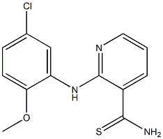 2-[(5-chloro-2-methoxyphenyl)amino]pyridine-3-carbothioamide 结构式