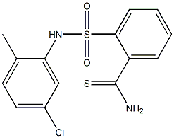 2-[(5-chloro-2-methylphenyl)sulfamoyl]benzene-1-carbothioamide 结构式