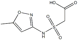2-[(5-methyl-1,2-oxazol-3-yl)sulfamoyl]acetic acid 结构式