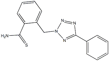 2-[(5-phenyl-2H-1,2,3,4-tetrazol-2-yl)methyl]benzene-1-carbothioamide 结构式