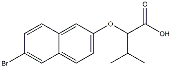 2-[(6-bromonaphthalen-2-yl)oxy]-3-methylbutanoic acid 结构式