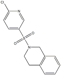 2-[(6-chloropyridine-3-)sulfonyl]-1,2,3,4-tetrahydroisoquinoline 结构式