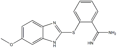 2-[(6-methoxy-1H-1,3-benzodiazol-2-yl)sulfanyl]benzene-1-carboximidamide 结构式