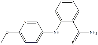 2-[(6-methoxypyridin-3-yl)amino]benzene-1-carbothioamide 结构式