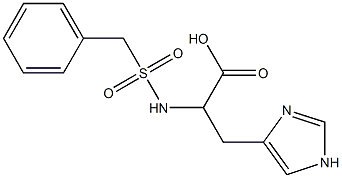 2-[(benzylsulfonyl)amino]-3-(1H-imidazol-4-yl)propanoic acid 结构式