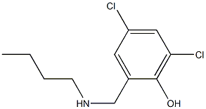 2-[(butylamino)methyl]-4,6-dichlorophenol 结构式