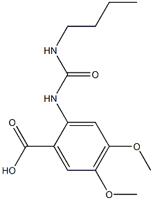 2-[(butylcarbamoyl)amino]-4,5-dimethoxybenzoic acid 结构式