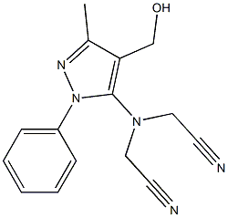 2-[(cyanomethyl)[4-(hydroxymethyl)-3-methyl-1-phenyl-1H-pyrazol-5-yl]amino]acetonitrile 结构式