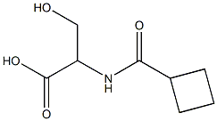 2-[(cyclobutylcarbonyl)amino]-3-hydroxypropanoic acid 结构式