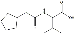 2-[(cyclopentylacetyl)amino]-3-methylbutanoic acid 结构式